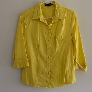 Elegant Yellow Button-Down Shirt for Women